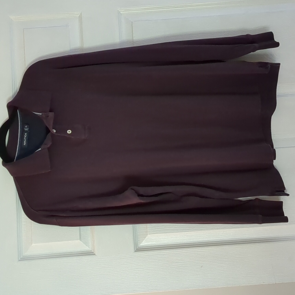 Nautica Mens Long Sleeve Collard Shirt